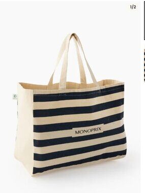 MonoPrix Organic cotton tote bag, made of organic cotton, 45 x 35 x 20 cm